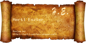 Hertl Eszter névjegykártya